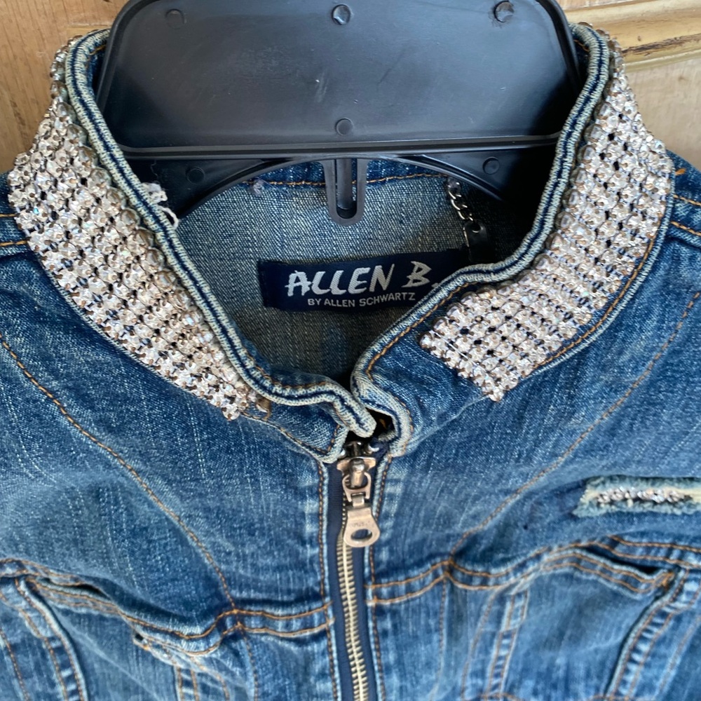 Allen B Denim Rhinestone Jacket - Picture 6 of 7